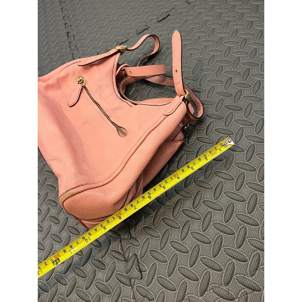 Coach Lori Shoulder Bag Womens Candy Pink Pebbled Leather Gold C Purse C4824 - Picture 14 of 14